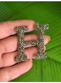 Gönülden Tasarım Heart Design 5x5 cm Iron-On Stone Letter H Badge 