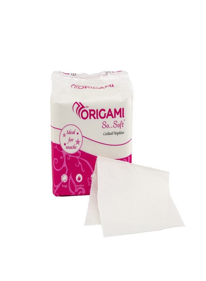Origami So Soft Cocktail Paper Napkins | Tough, Super Absorbent Multipurpose Tissue | Food Contact Safe, Ideal for Snacks, Parties & Daily Use - Pack of 8 (100 Pulls Per Pack, Total 800 Sheets) - Image 4