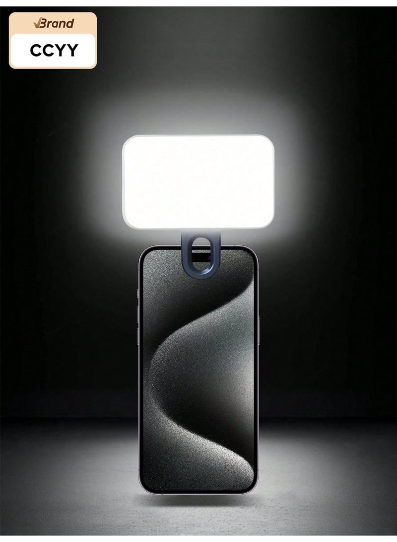 CCYY LED Portable Selfie Light: Rechargeable  Phone Fill Lights with Clip, USB-C Charging, 3000-6500K 3 Light Modes ,Clip-on Light for Phone/Tablet/Laptop video shooting - Image 1