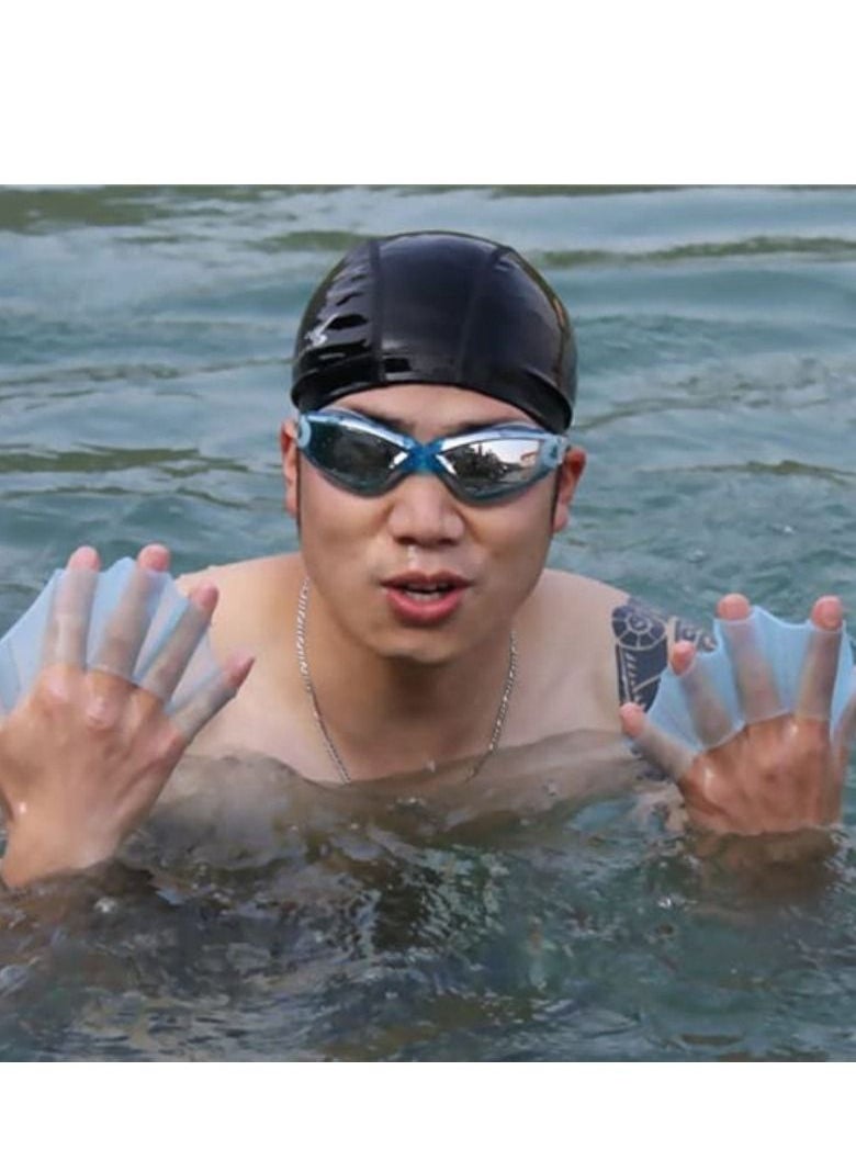 Generic Silicone Swimming Hand Webbed Silicone Swim Gear Fins Hand Webbed Flippers For Snorkeling  - Image 4