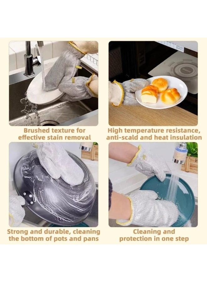 Generic 2-Pack Reusable Wire Dishwashing Gloves - Innovative Loofah Alternative for Kitchen Cleaning | Multipurpose, Waterproof & Heat-Insulating Gloves for Pots, Pans & Utensils  - Image 5