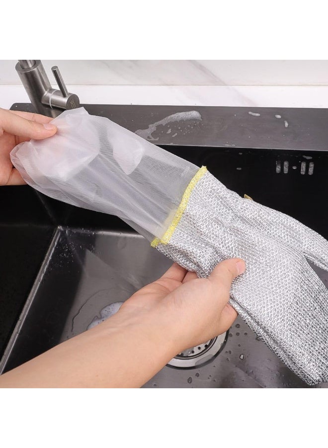 Generic 2-Pack Reusable Wire Dishwashing Gloves - Innovative Loofah Alternative for Kitchen Cleaning | Multipurpose, Waterproof & Heat-Insulating Gloves for Pots, Pans & Utensils  - Image 4