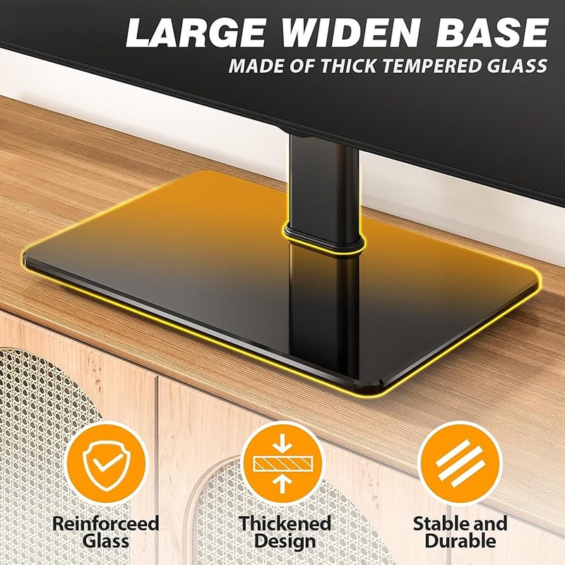 5Rcom Universal Tabletop TV Stand Base with Swivel Mount and Height Adjustable for 27 32 37 40 42 46 50 inch TVs, Weighing up to 88lbs VESA 400x400mm - Image 5
