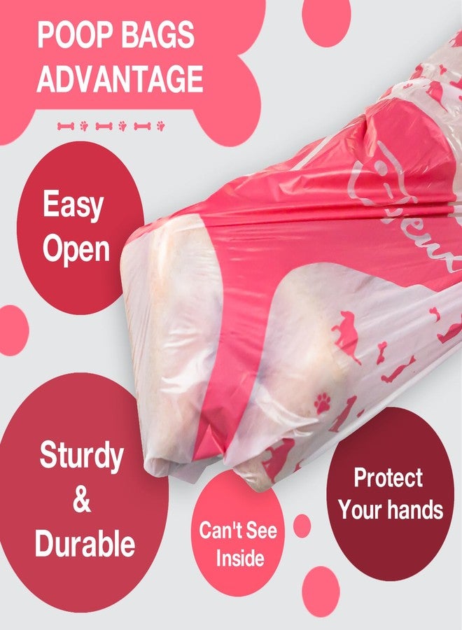 joyeux 180 Count Dog Poop Bags Rolls with Dispenser, Leak Proof, Extra Thick Doggie Pet Waste Bags, Poop Bag and Doggy Holder for Dogs Cats, Unscented, Pink - Image 3