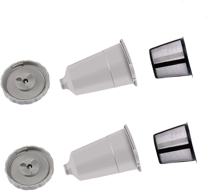 Podoy مرشحات قهوة بودوي القابلة لإعادة الاستخدام متوافقة مع B30 B40 B50 B60 B70 K10 MINI Plus K15 K4045 K55 K6065 K707579 السلسلة 5048 القديمة رمادي 2 عبوة