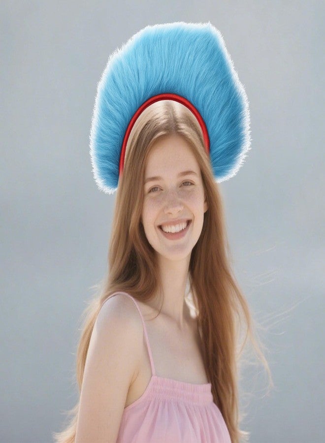 Exacoo Hhalloween Headpiece Hair Accessories For Women Blue Headband Photo Booth Props Halloween Party Decorations Custome Party Supplies Cosplay - Image 3