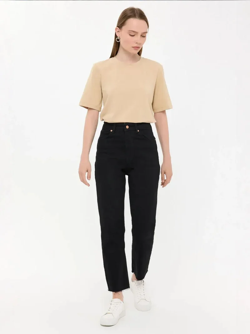 HICCUP Basic Short Sleeve Crew Neck T-Shirt