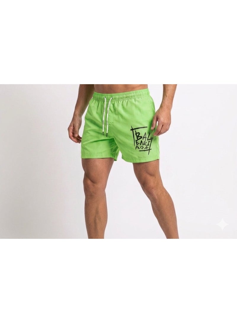 Swim shorts, waterproof, with Stylish Letters Green - Image 2