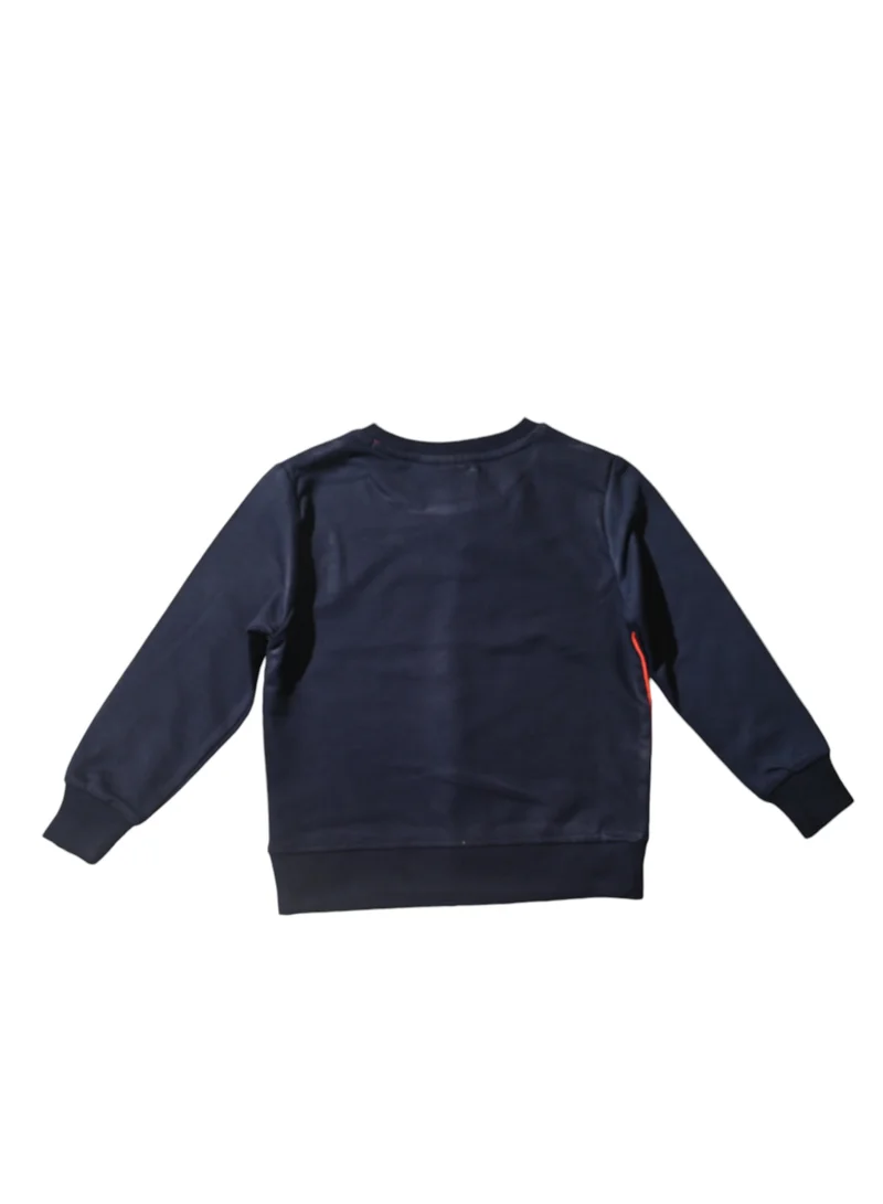 Cars Boys' Long Sleeve Sweatshirt with Race Car Print, Navy Blue and Orange