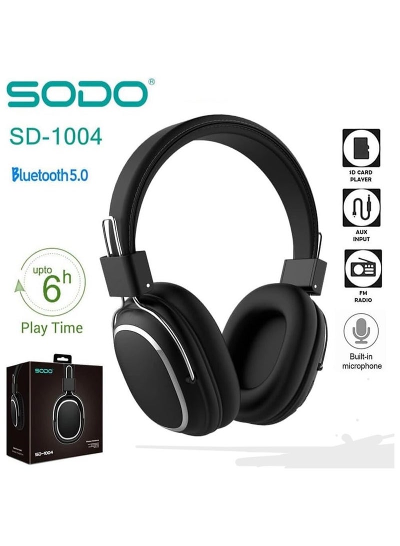 سودو سماعة الرأس SD-1004 اللاسلكية ستيريو فوق الأذن  اسود - Image 4