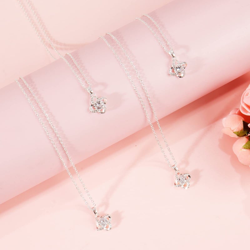 YANCHUN Bridesmaid Gifts for Bridal Party Gifts Bridesmaids Proposal Necklaces for 2/4/6/8 Party Favors Bridesmaid Dress Jewelry Set - Image 4