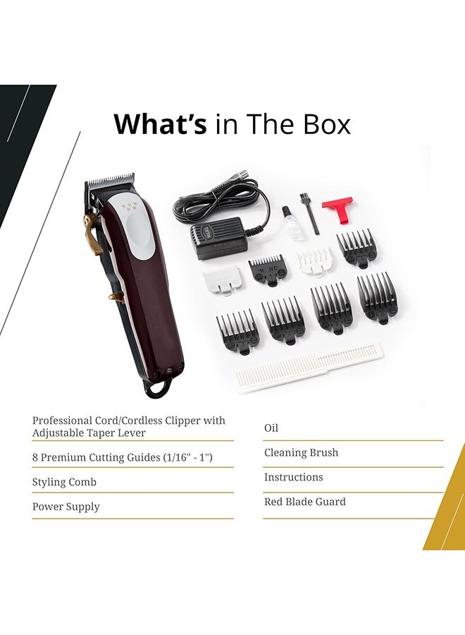 Shaving - Trimmers & Groomers  Magic Clip Cordless Maroon/Silver - Image 3