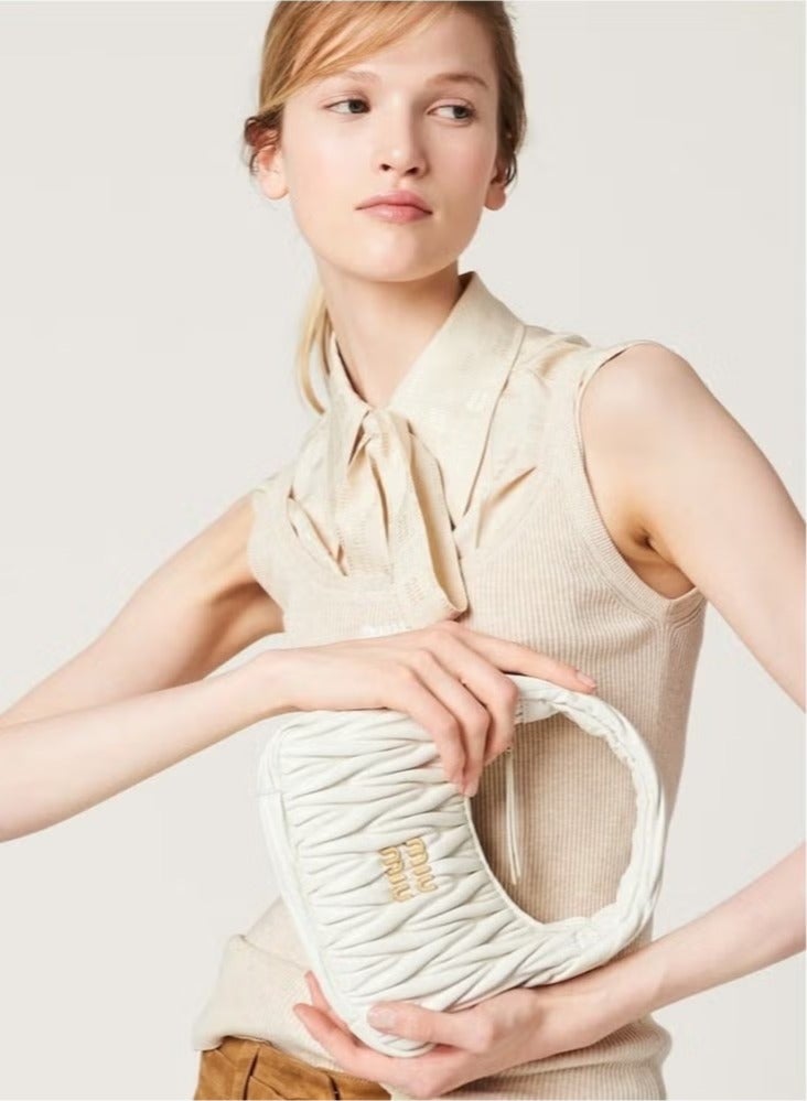 MIU MIU Wander Matelass é Crescent Bag Women's Handbag Adjustable Shoulder Bag - Image 5