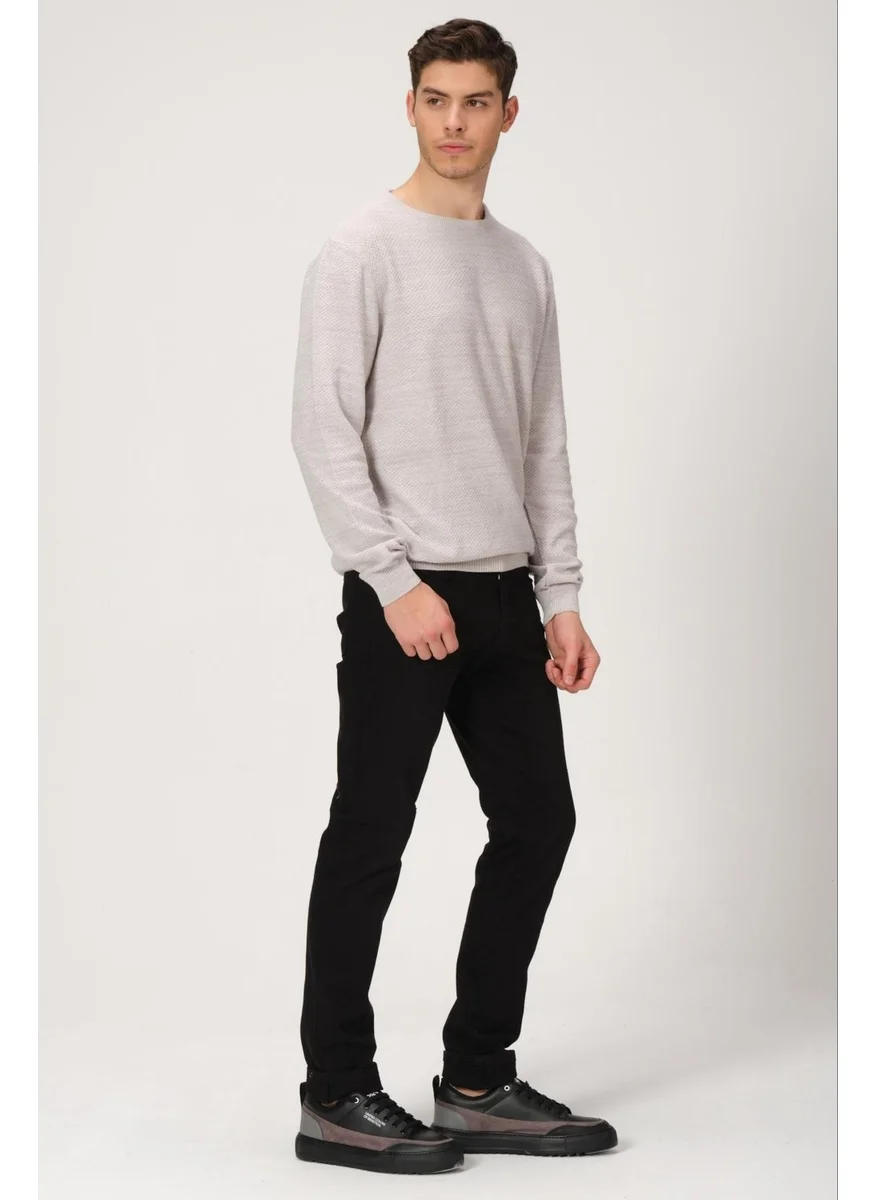 الكسندر جاردي Honeycomb Knitted Crew Neck Sweater (E20-18803)