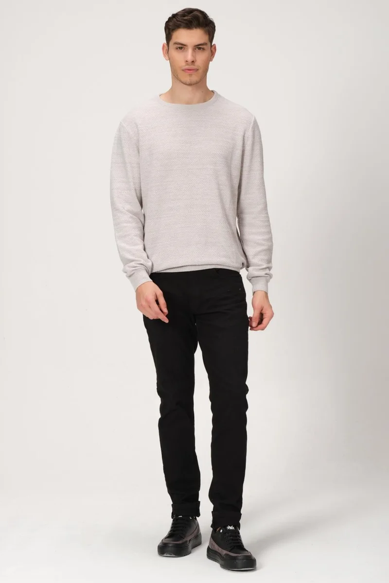 الكسندر جاردي Honeycomb Knitted Crew Neck Sweater (E20-18803)