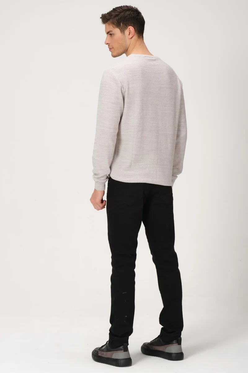 الكسندر جاردي Honeycomb Knitted Crew Neck Sweater (E20-18803)