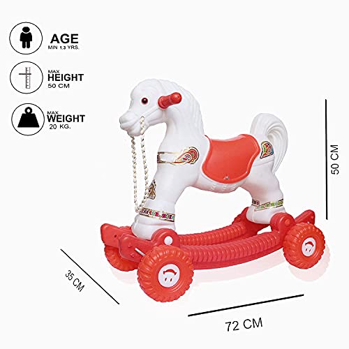 Cr18 Collection 2 In 1 Baby Horse Rider And Rocker For Kids Age 1-5 Years (assorted) - Image 2