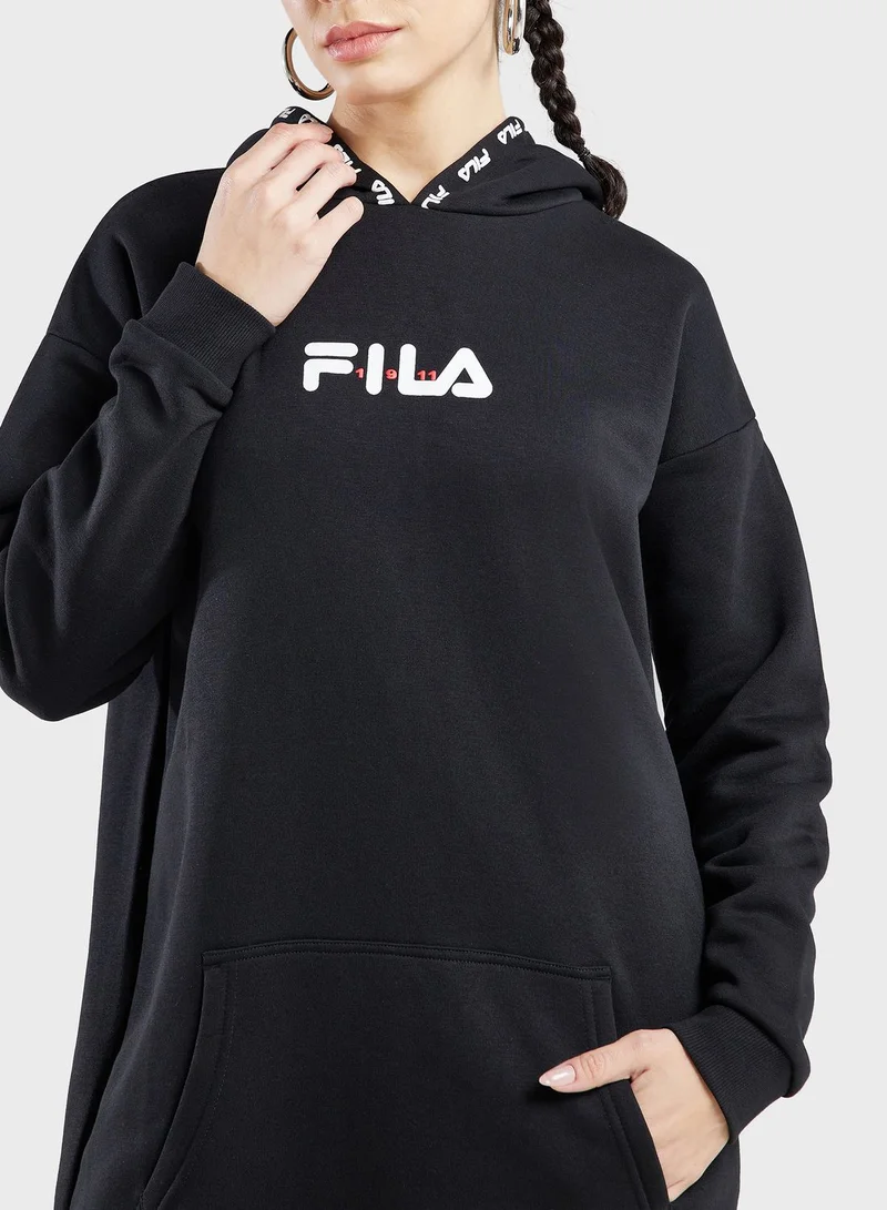 FILA Hooded Sweatshirt Dress