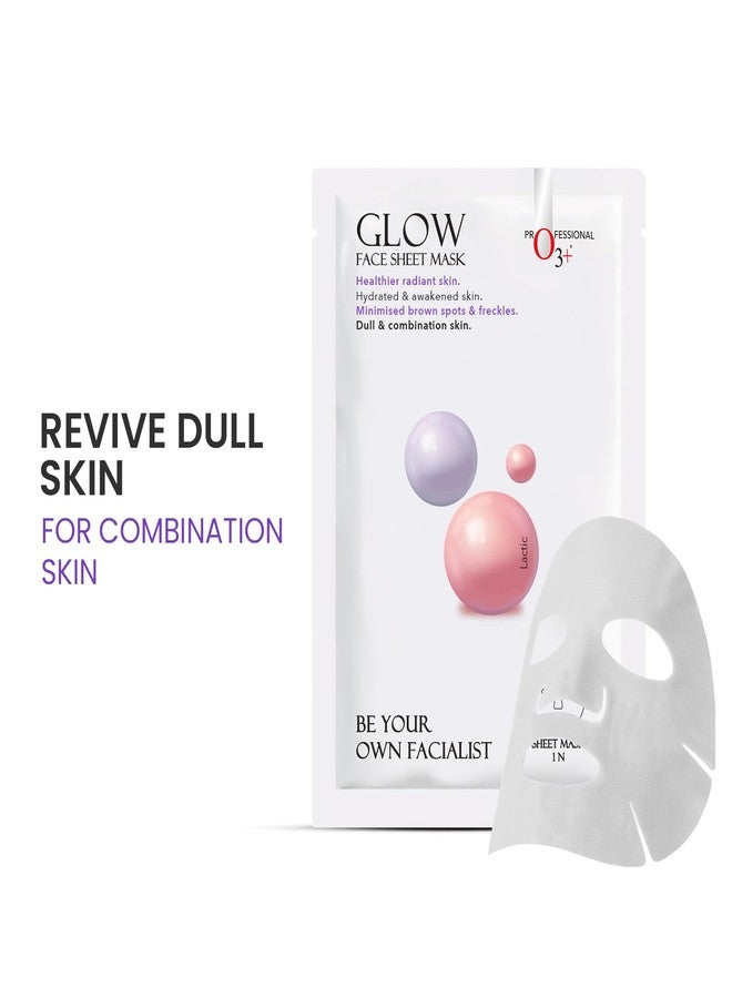 O3+ Facialist Glow Face Sheet Mask 30g for Men & Women | Hydrates and Awakens Skin, Minimizes Brown Spots and Freckles - Image 1