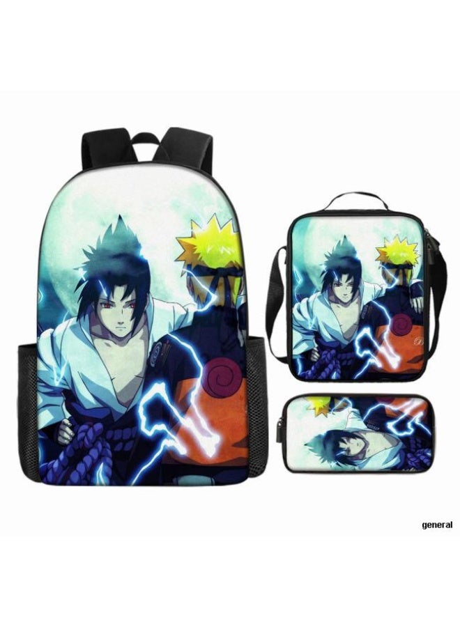 عام حقيبة ظهر مطبوعة بالرسوم المتحركة + حقيبة يد + مجموعة حقيبة قلم، مجموعة حقيبة عملية من ثلاث قطع (يتوفر الطلاب والأطفال والأصدقاء وتسلق الجبال وما إلى ذلك) - 47 - Image 1