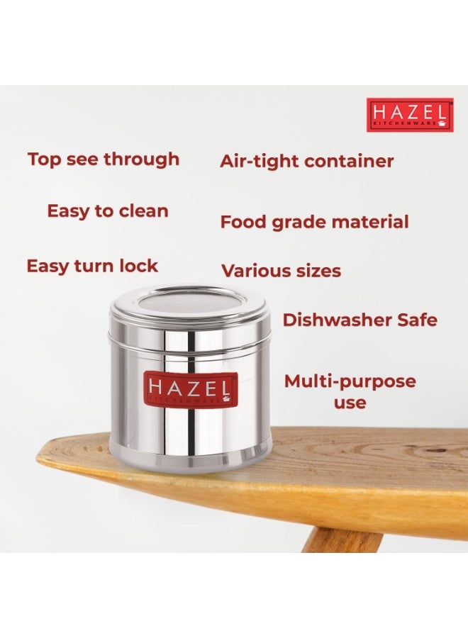 HAZEL Masala Box for Kitchen with Airtight Lid | Stainless Steel Top See Through Storage Containers for Kitchen Air tight, 450 ML - Image 3