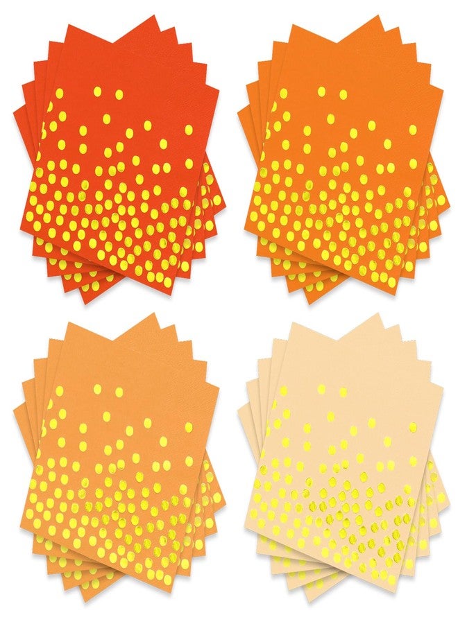 Whaline 100Pcs Orange Cocktail Napkins 3ply Paper Napkin with Gold Foil Dots Fall Colors Beverage Napkin for Little Cutie Baby Shower Autumn Harvest Thanksgiving Party Supplies,5 x 5 Inch 4 Colors - Image 1