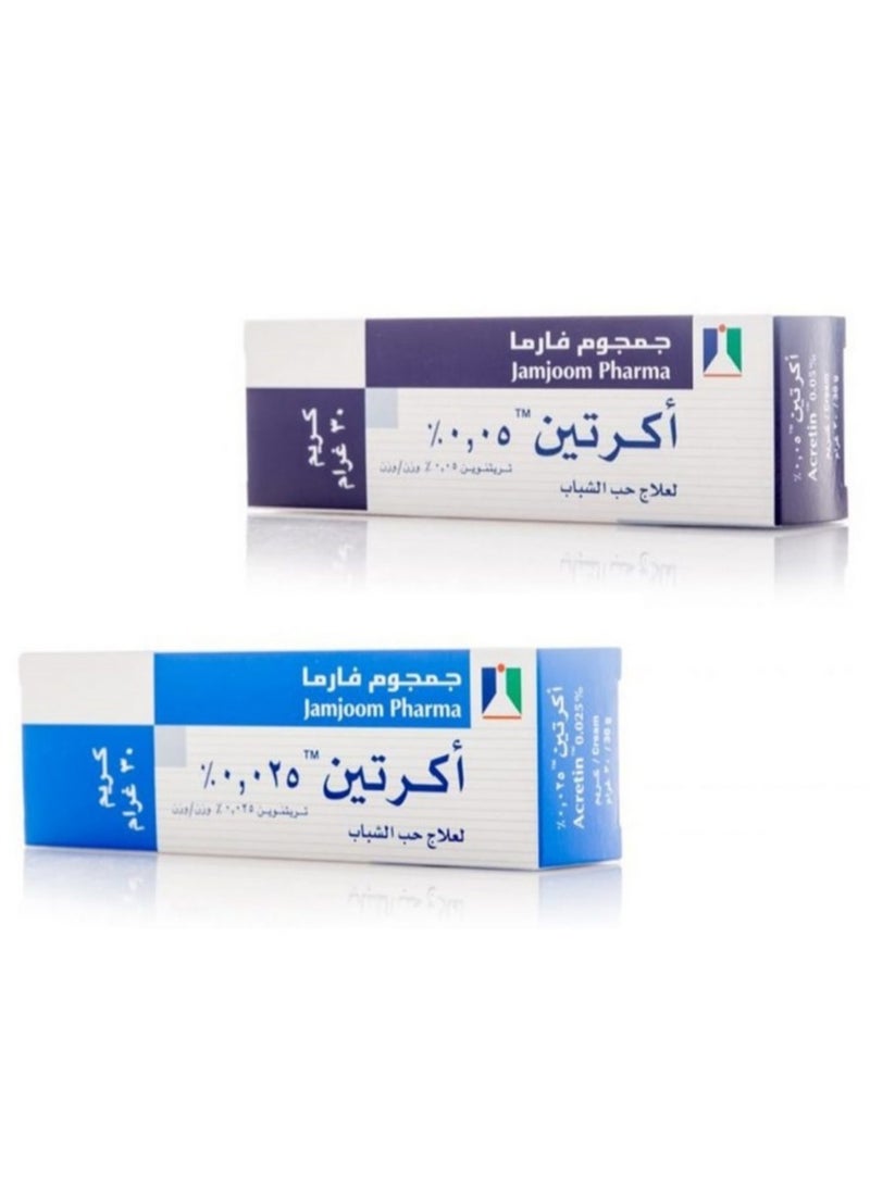 JAMJOOM PHARMA Acretin 0.25+ Acretin0.5 30grm - Image 1