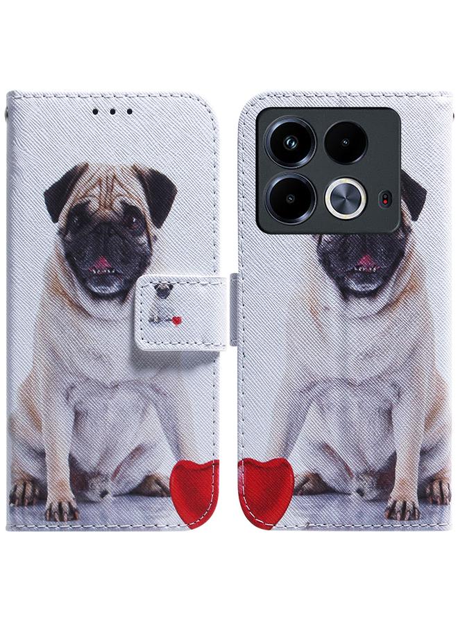 Zaboon Case For Infinix Note 40 4G Coloured Drawing Flip Leather Phone Case - Image 1