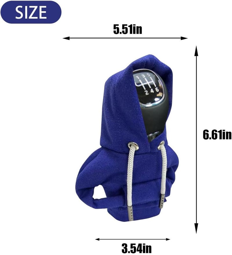 Season change compatible build Car Gear Shift Cover, Stylish Hood, Car Shift Button, Winter Warm Gear Shift Button Cover, Sweatshirt, Automotive Interior Accessories, Button | Nylon Winter Warm Fashionable Mini Hoodie Decoration, Cute Gadgets, Universal Car Interior Accessories, Fit for Car SUV Truck Precision processed material - Image 2