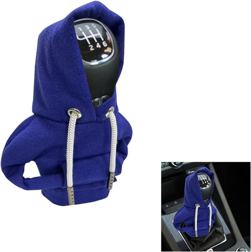Season change compatible build Car Gear Shift Cover, Stylish Hood, Car Shift Button, Winter Warm Gear Shift Button Cover, Sweatshirt, Automotive Interior Accessories, Button | Nylon Winter Warm Fashionable Mini Hoodie Decoration, Cute Gadgets, Universal Car Interior Accessories, Fit for Car SUV Truck Precision processed material - Image 1