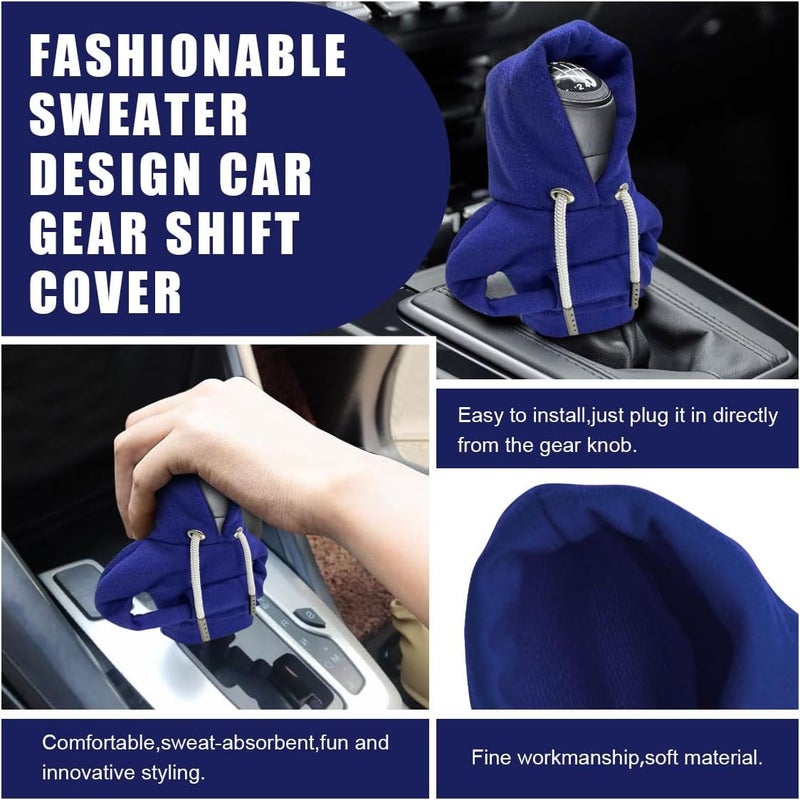 Season change compatible build Car Gear Shift Cover, Stylish Hood, Car Shift Button, Winter Warm Gear Shift Button Cover, Sweatshirt, Automotive Interior Accessories, Button | Nylon Winter Warm Fashionable Mini Hoodie Decoration, Cute Gadgets, Universal Car Interior Accessories, Fit for Car SUV Truck Precision processed material - Image 4