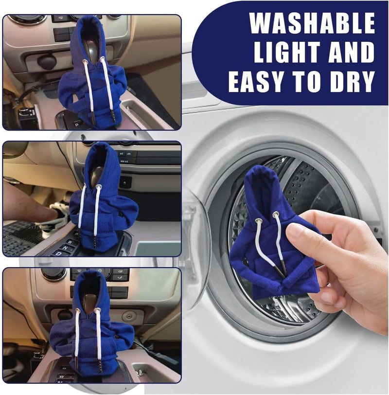 Season change compatible build Car Gear Shift Cover, Stylish Hood, Car Shift Button, Winter Warm Gear Shift Button Cover, Sweatshirt, Automotive Interior Accessories, Button | Nylon Winter Warm Fashionable Mini Hoodie Decoration, Cute Gadgets, Universal Car Interior Accessories, Fit for Car SUV Truck Precision processed material - Image 5