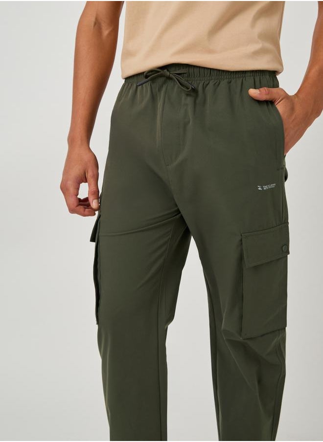 Fort Collins Solid Drawstring Waist Straight Leg Cargo Pants  - Image 3