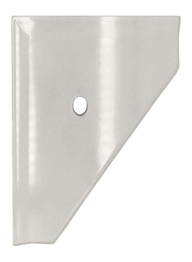 Questech 10" Corner Shower Shelf, Retrofit Shower Organizer for Tiled Walls, Corner Caddy Soap Dish Bathroom Storage, Geo Flatback, Gray Polished - Image 1