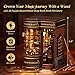 FUNPOLA 3D Wood Puzzle Wizard Wand Book Nook Kit DIY Miniature Bookshelf Insert with LED Light Creative Home Decor Gift for Display Wizard Wand Shop - Image 4