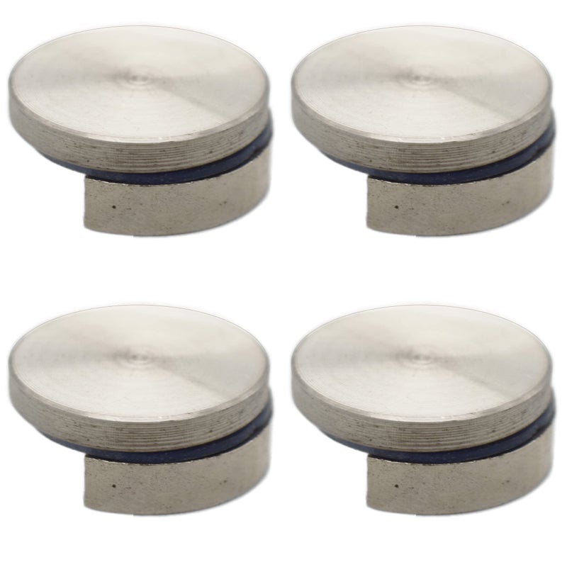 RAB Mirror Button Aluminum Round Wall Mount Mirror Button for Glass, Mirror ( Code:- Half Mirror Cap, Finish:- SS, Size- 6mm, Pack of 4 Piece) - Image 4
