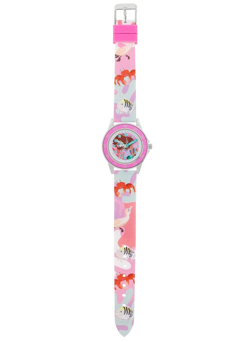 Disney Disney The Little Mermaid Silicone Strap Time Teacher Girls Watch - LMM9002  - Image 3