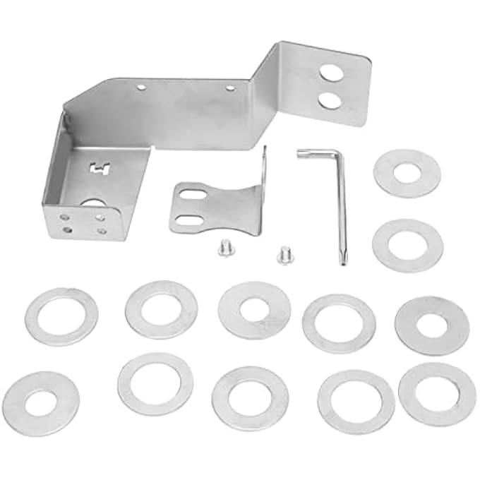 ريحني حامل هوائي سيارة من الفولاذ المقاوم للصدأ لسيارة Pajero V73 V93 V97 حامل هوائي الهاتف المحمول للسيارة للتثبيت على جانب السائق الرئيسي باللون الفضي - Image 1