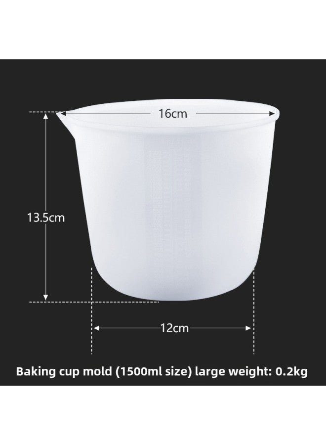 DIY1500 مل 1000 مل مقياس قياس كوب شمعة الجبس قياس كوب قطرة الغراء الطباعة الحرة سيليكون قياس كوب-المواصفات: 1500 مل كوب قياس سيليكون مطبوع - Image 5