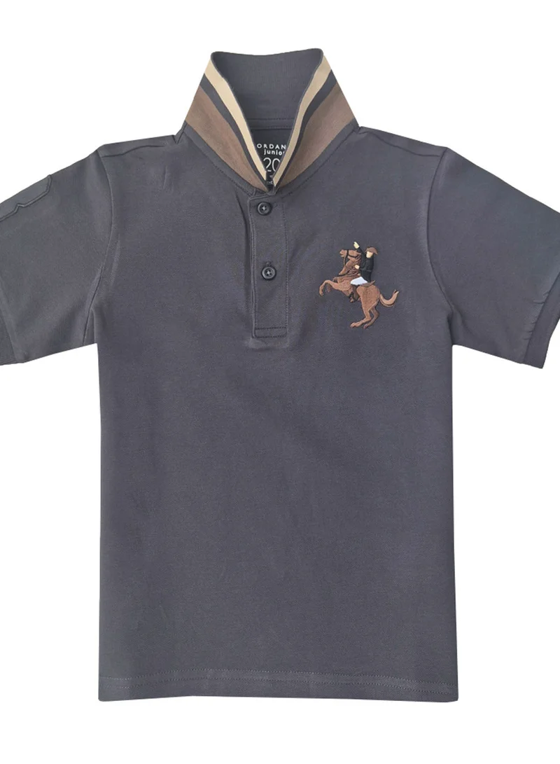 GIORDANO Kids' Napoleon Polo: Classic Piqué, Bold Embroidery, All-Day Comfort
