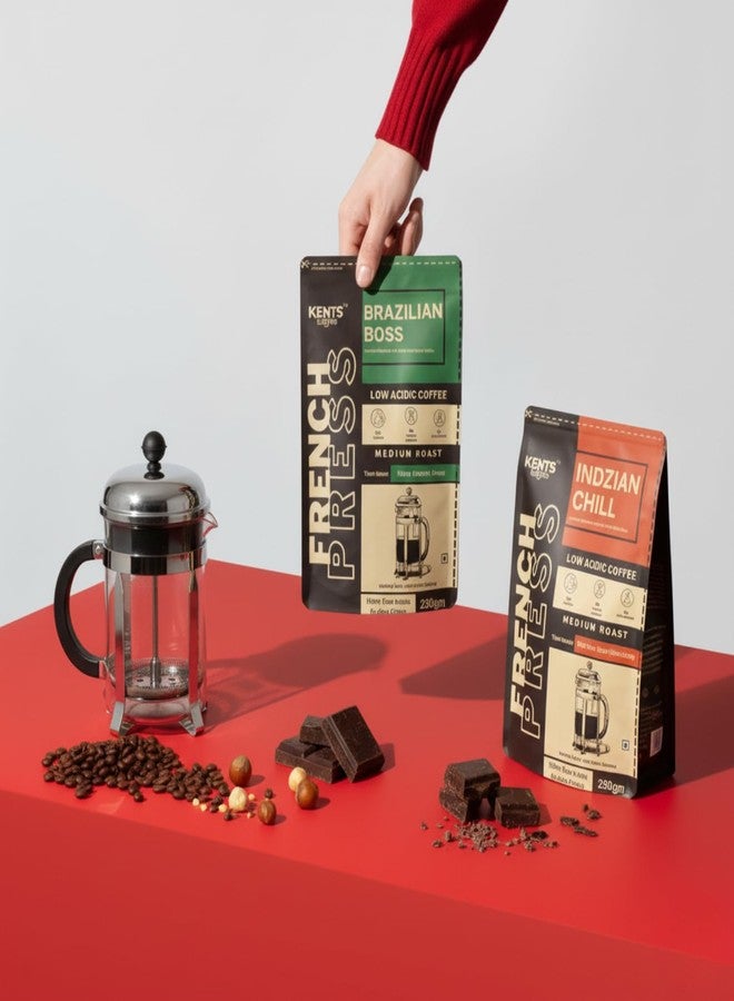 Kents Coffee عبوة مزدوجة - قهوة كينتس المطحونة قليلة الحموضة | مطحونة للفرنش برس | قهوة أرابيكا عالية الجودة 100% | صديقة للأمعاء | مناسبة للتحضير البارد | تحميص متوسط | (250 غرام × عبوتين) - Image 3