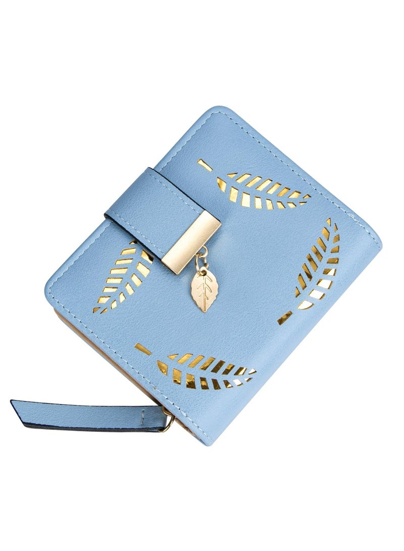 أوزيغالور حقيبة برس للسيدات محفظة للعملات الورقية حقيبة نقود صممت للنساء حاملة لبطاقات الائتمان (الزرقاء) - Image 1