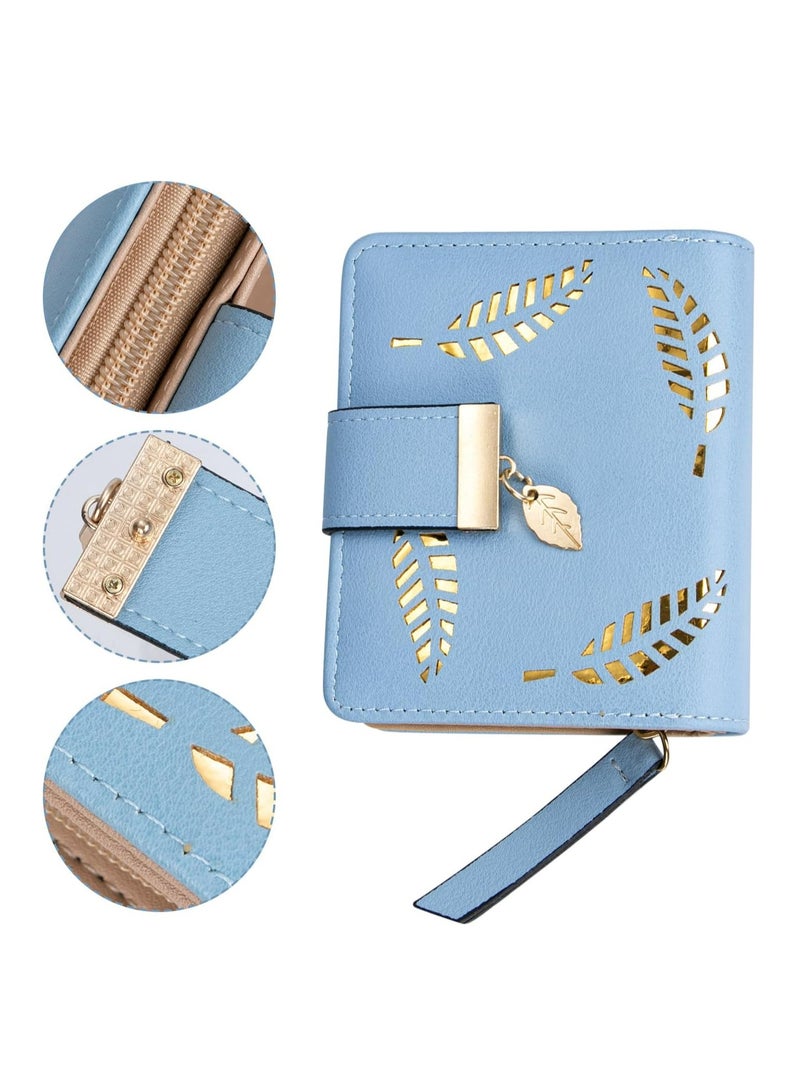 أوزيغالور حقيبة برس للسيدات محفظة للعملات الورقية حقيبة نقود صممت للنساء حاملة لبطاقات الائتمان (الزرقاء) - Image 3