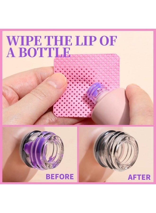 FANDAMEI 740Pcs Lint Free Nail Wipes, Nail Wipes For Gel Nails Lint Free, Lint Free Wipes For Nails, Cleaning Pads For Nails, Glue Wipes Lash Extensions, Nail Lint Free Wipes, Nail Prep Pads  - Image 4