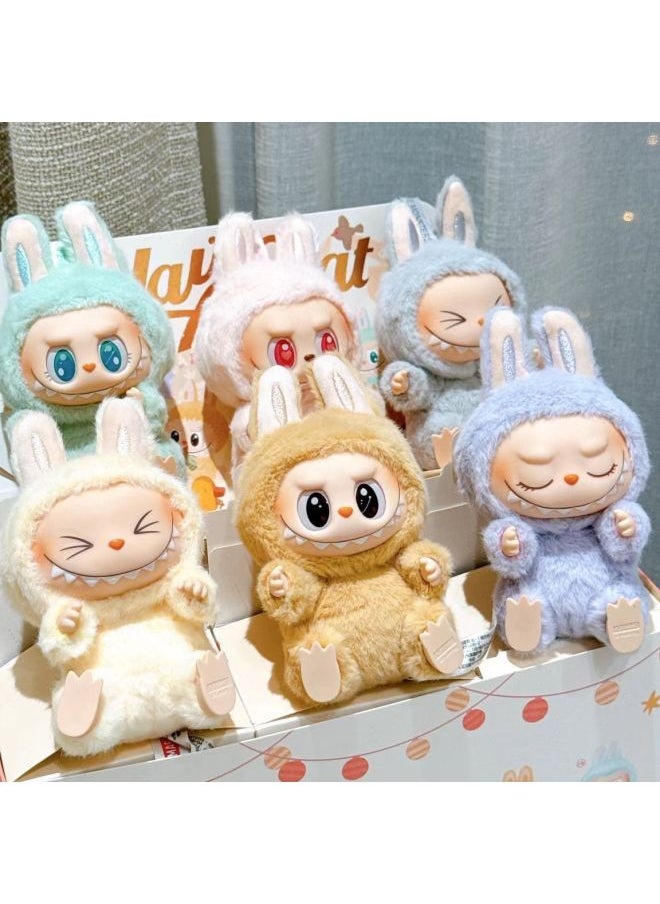 Generic - In Stock] Labubu Second Generation Labubu Macaroon Vinyl Face Blind Box Plush Doll Tide Play Plush Keychain-Color:Motherland Edition (color Box)-Height:1 Random Model Of The First Generation (please See The Details Page When Placing An Order, Unboxing Will Not Be Refunded) - Image 1
