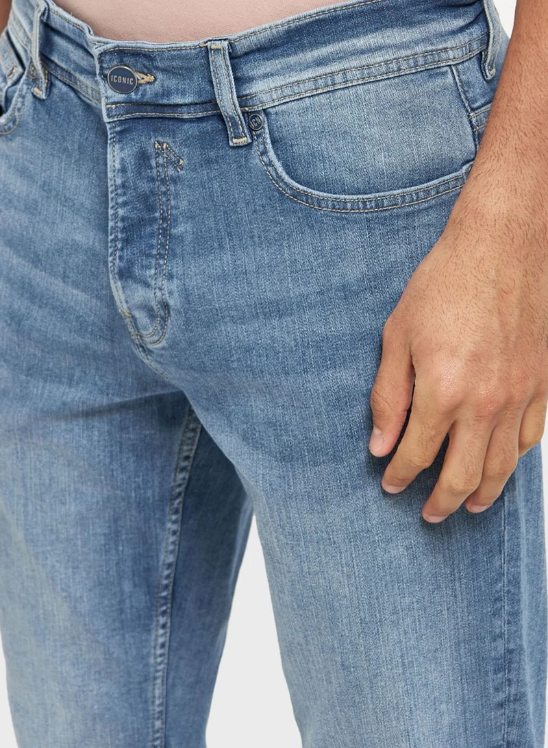 Iconic Mid Wash Slim Fit Jeans