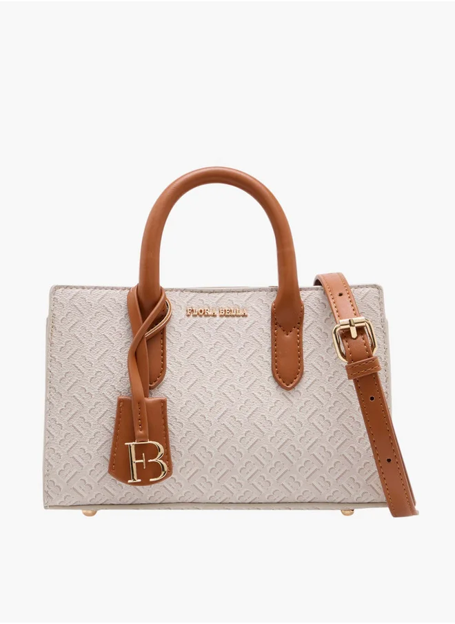 فلورا بيلا من شو إكسبرس Women's Monogram Embossed Tote Bag with Detachable Shoulder Strap