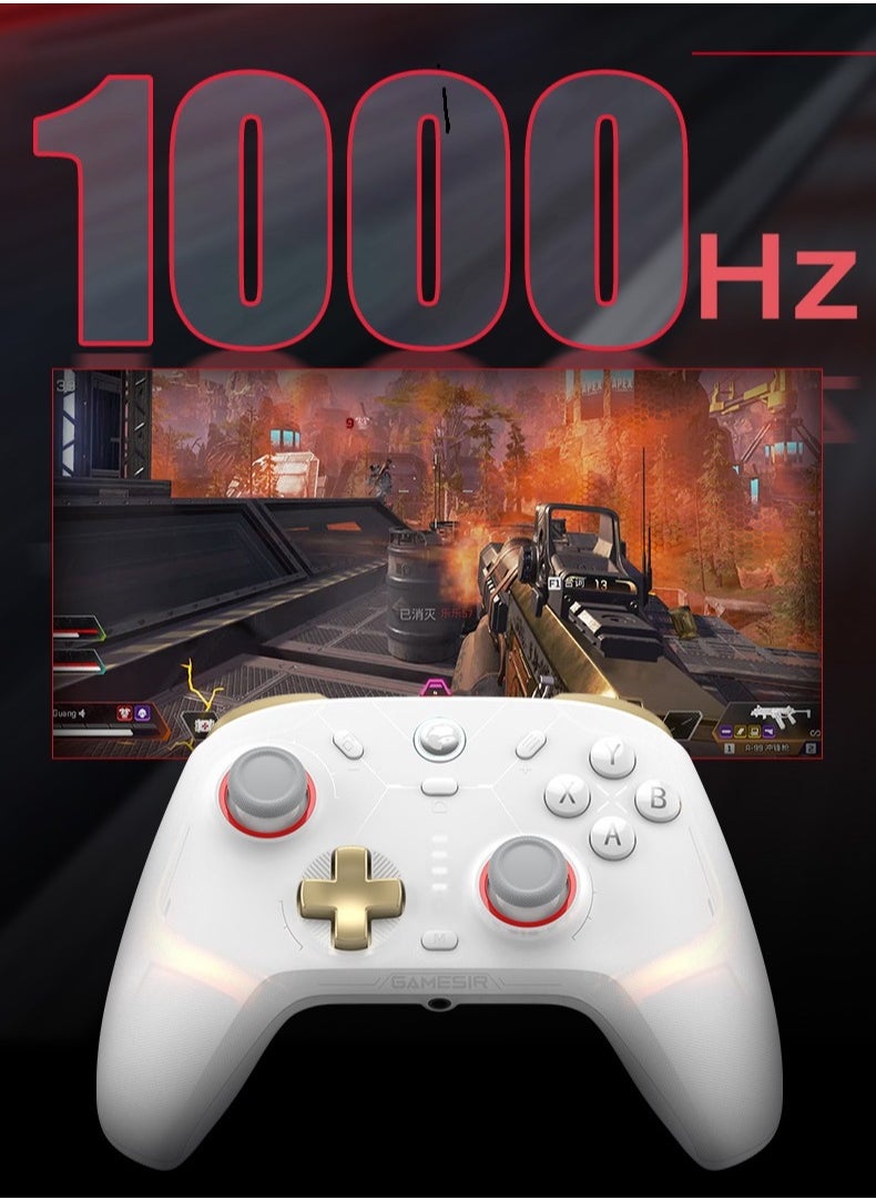 General - وحدة التحكم اللاسلكية الاحترافية GameSir Cyclone 2 لجهاز الكمبيوتر / ستيم / سويتش / أندرويد / آي أو إس مع مصباح RGB وصوت لاسلكي زناد خطي ومفتاح زناد صغير جيروسكوب بستة محاور برج شحن من سبائك الألومنيوم أسود - Image 1