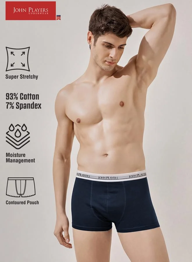 John Players Pack of 2 - Multi-Color Logo Print Trunk Underwear