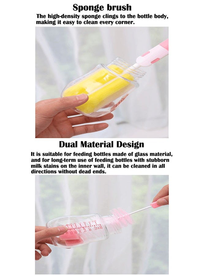 ZCM-HAPPY - 14-Piece Bottle Cleaning Sponge Brush Set – Versatile Brushes for Baby Bottles, Pacifiers, Sports Bottles, Vases & Glassware – Effective & Gentle Cleaning Solution for Baby Feeding Accessories - Image 1